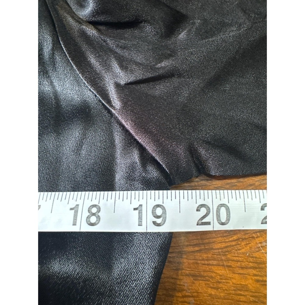 Vintage Gunne Sax By Jessica Dress Juniors 11 Black Satin Shirt Maxi A-Line 70s - Picture 4 of 8
